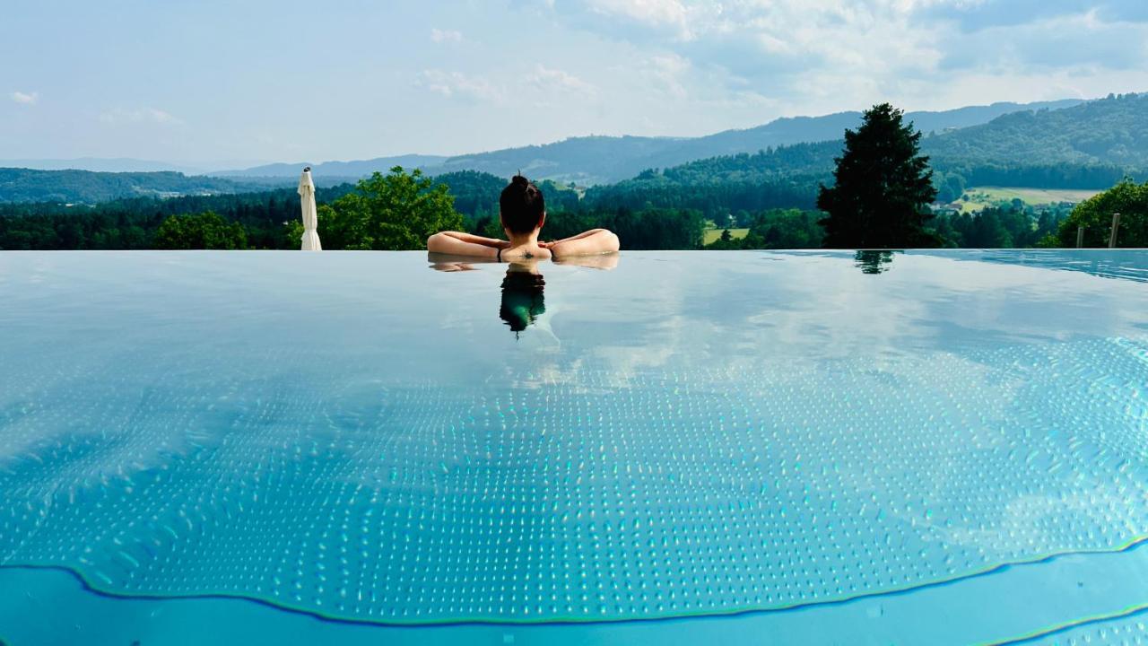Am Wildbachberg - Luxus Ferienhaeuser Mit Infinitypool, Privatsauna Und Weinkeller Deutschlandsberg Bagian luar foto