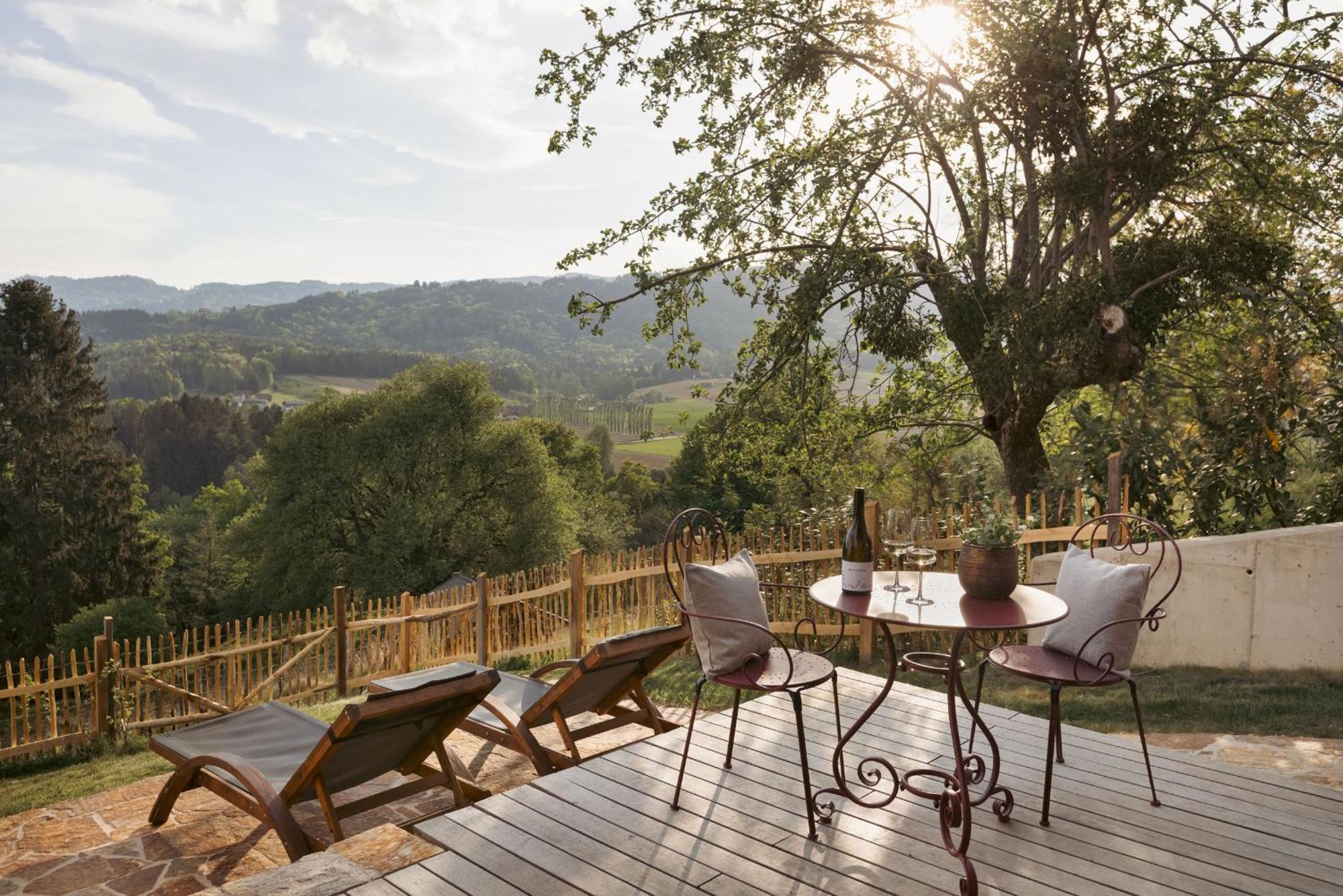 Am Wildbachberg - Luxus Ferienhaeuser Mit Infinitypool, Privatsauna Und Weinkeller Deutschlandsberg Bagian luar foto